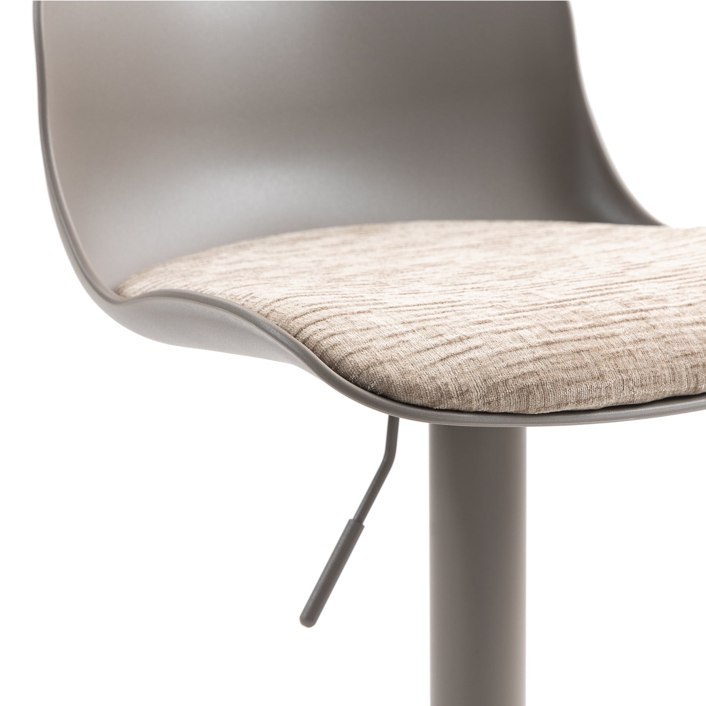 CHOTTO - Eri Adjustable Swivel Bar Stools with Padded Seat -Brown x 2