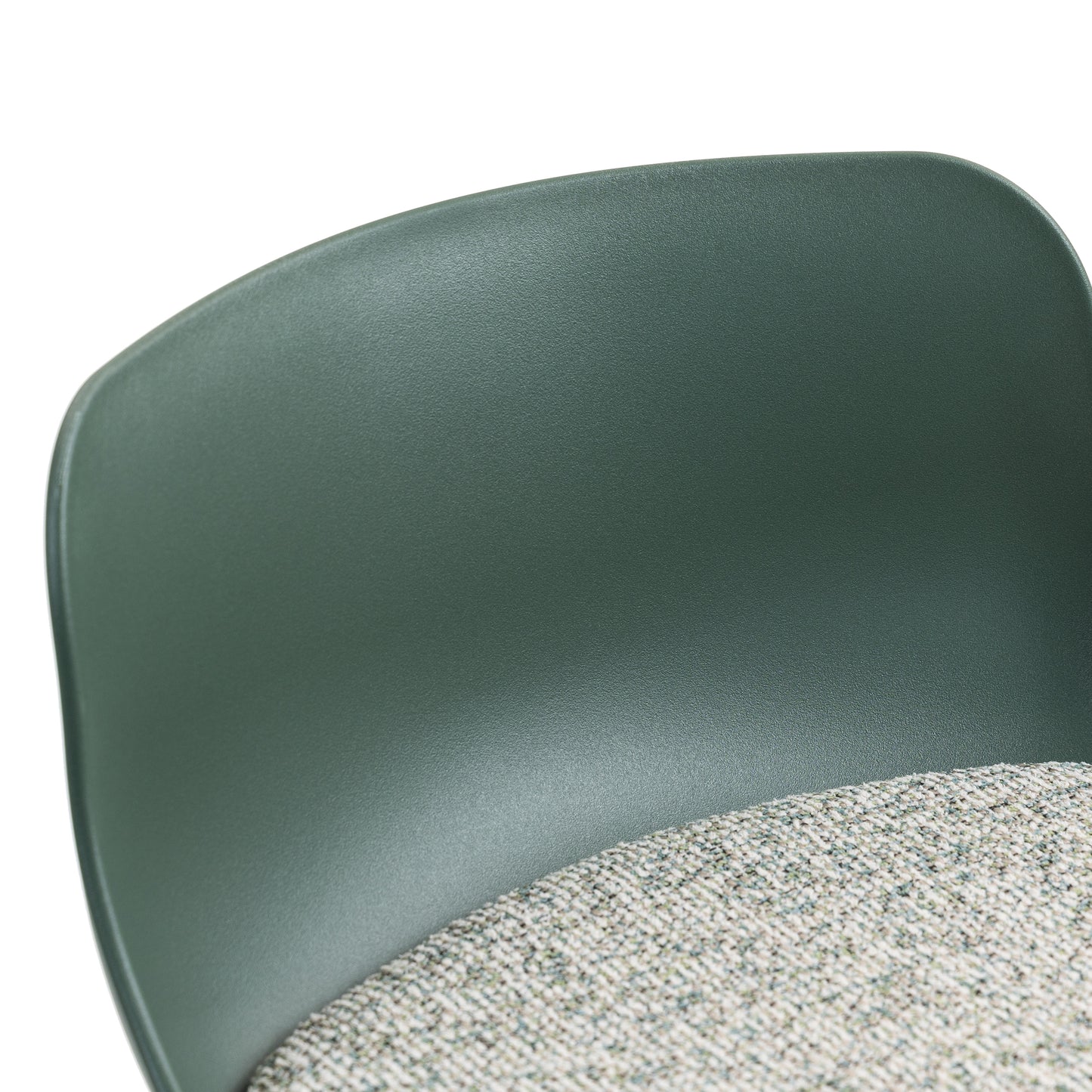 CHOTTO - Eri Adjustable Swivel Bar Stools with Padded Seat -Dark Green x 2