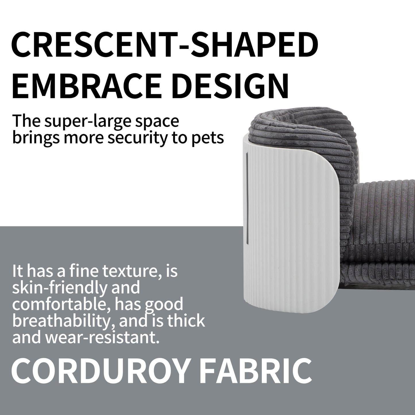 CHOTTO - Tama PP Pet Sofa- Midium White+Grey