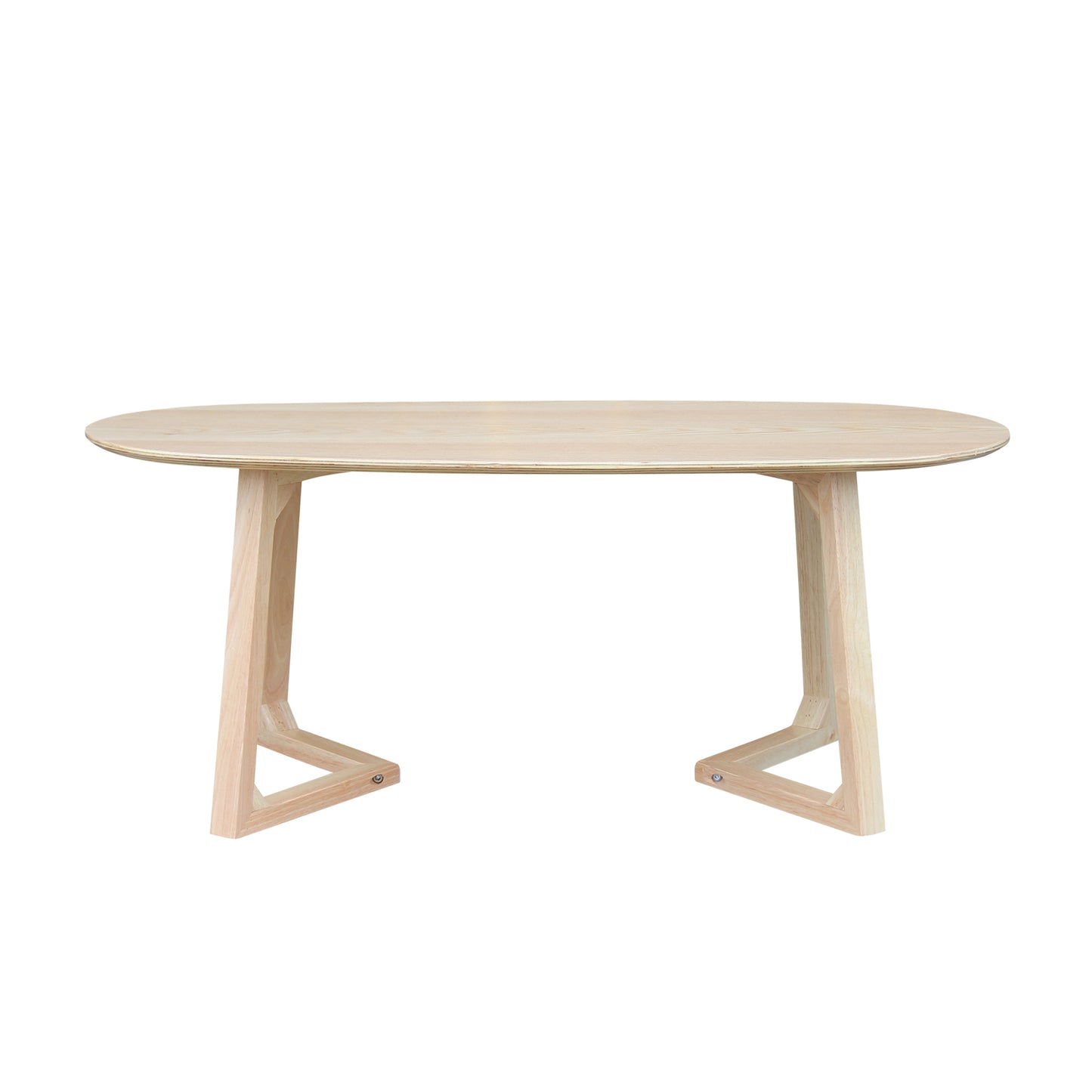CHOTTO - Tsuno Rounded Rectangle Top Coffee Table - Wood - 60cm