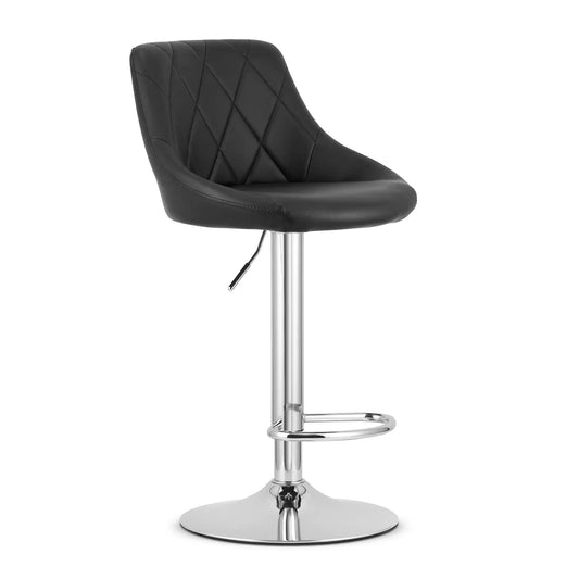 CHOTTO - Tenji Leather Barstool - Black