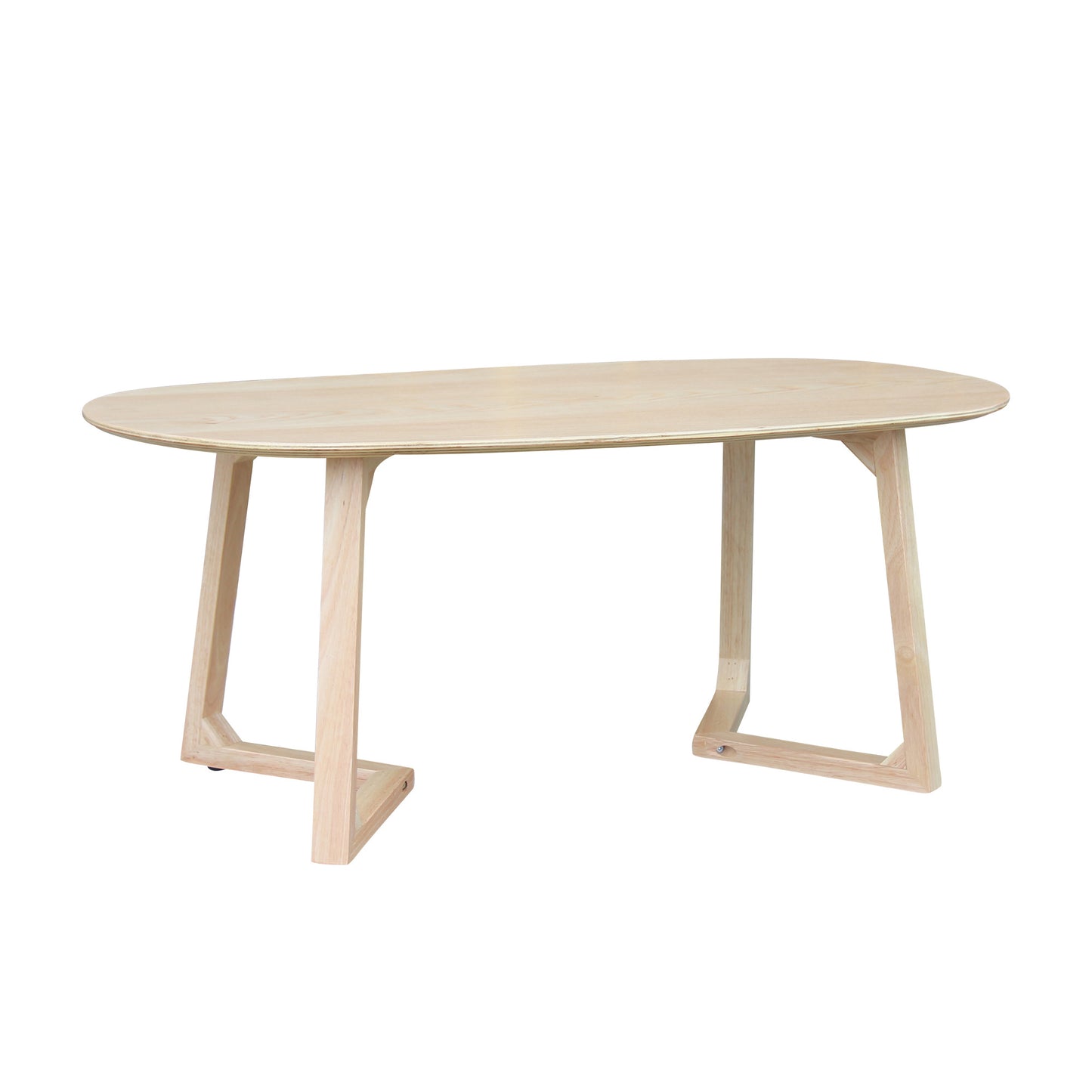 CHOTTO - Tsuno Rounded Rectangle Top Coffee Table - Wood - 60cm