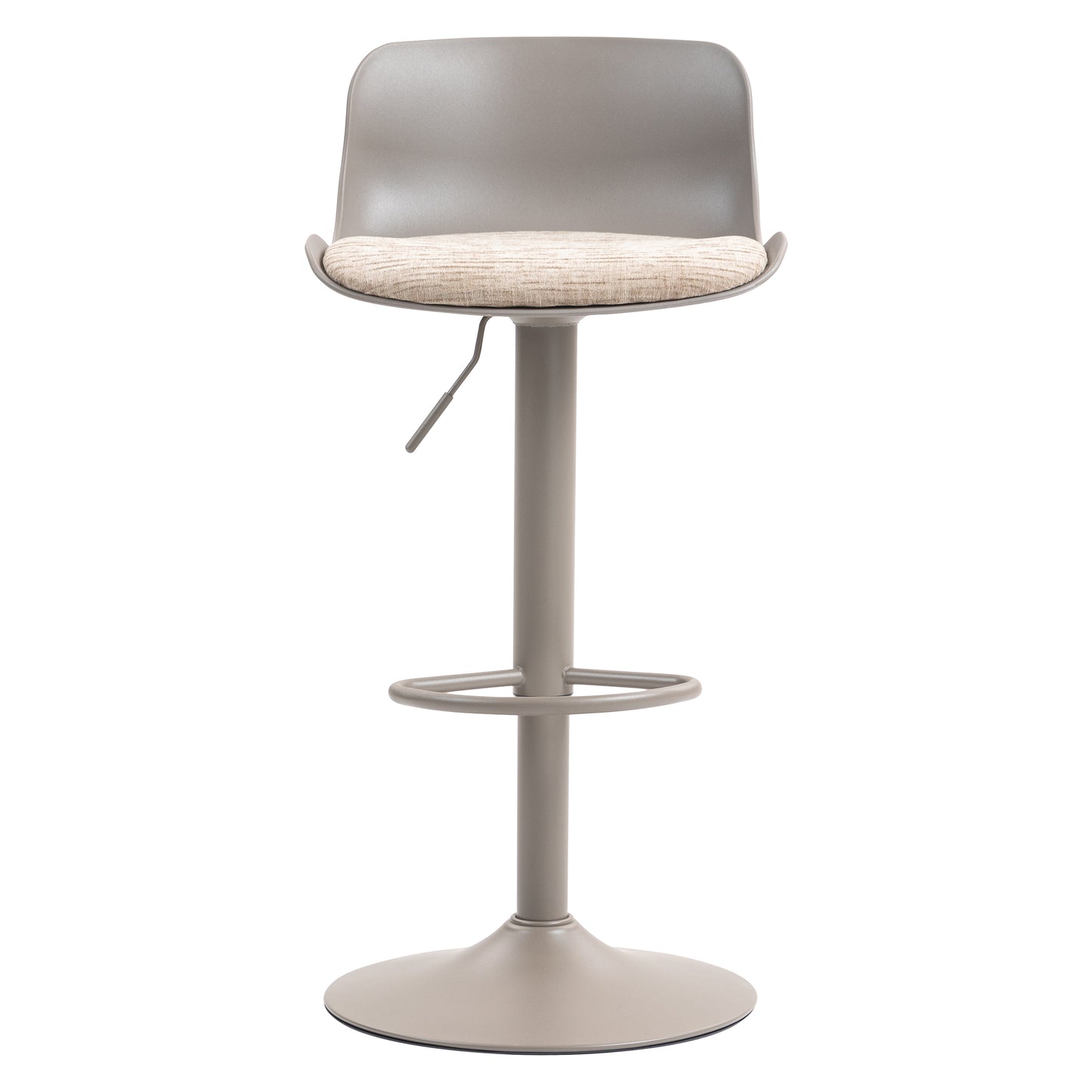CHOTTO - Eri Adjustable Swivel Bar Stools with Padded Seat -Brown x 2