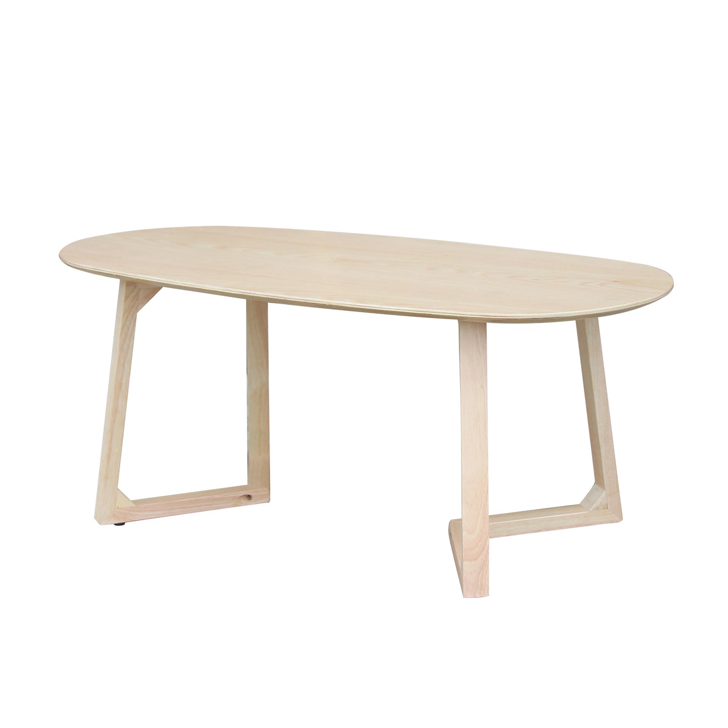 CHOTTO - Tsuno Rounded Rectangle Top Coffee Table - Wood - 60cm