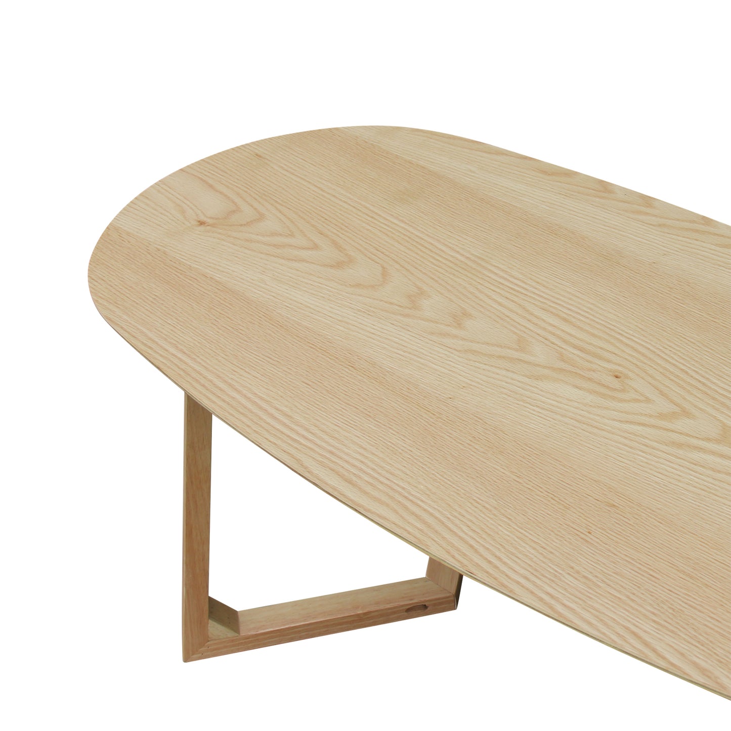 CHOTTO - Tsuno Rounded Rectangle Top Coffee Table - Wood - 60cm