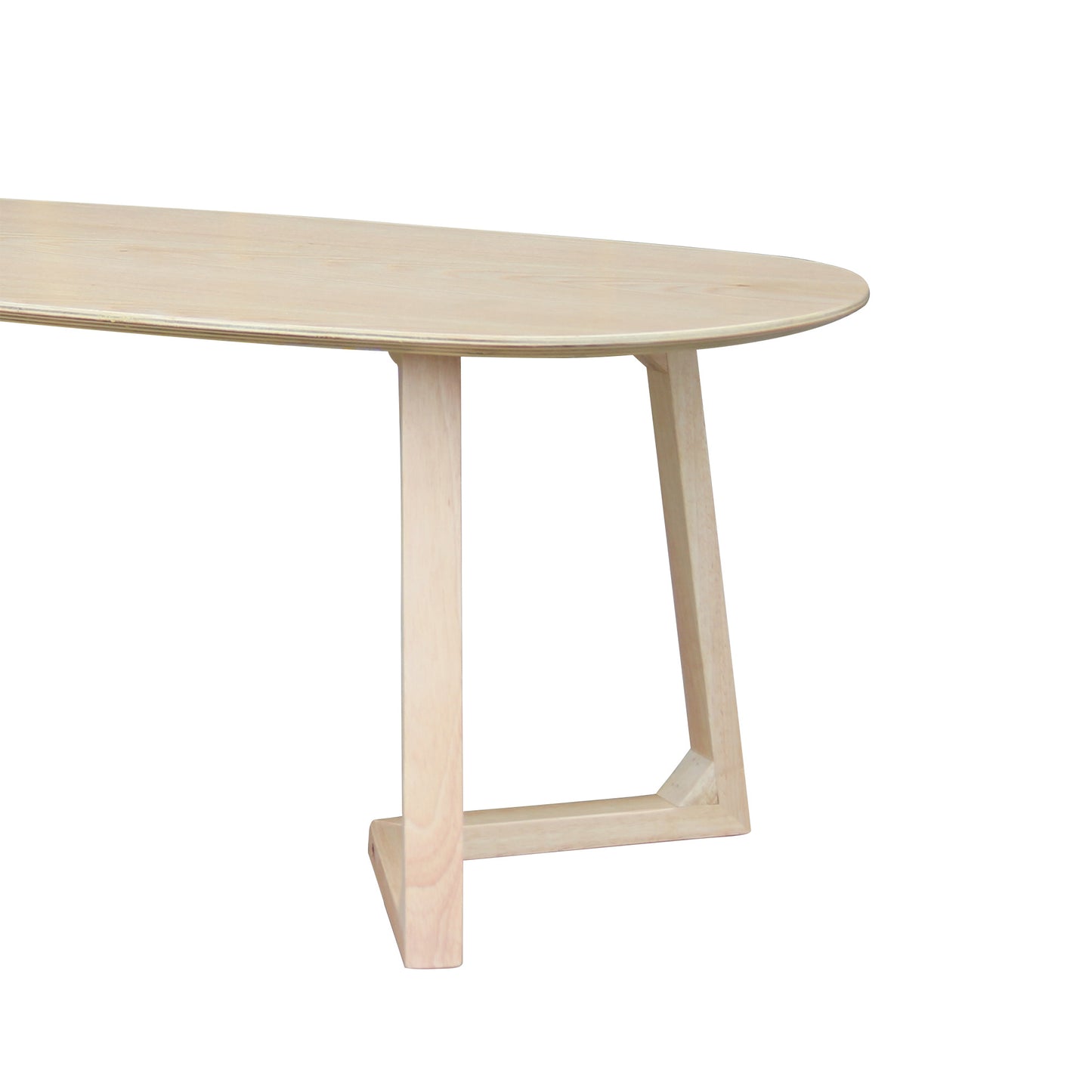 CHOTTO - Tsuno Rounded Rectangle Top Coffee Table - Wood - 60cm