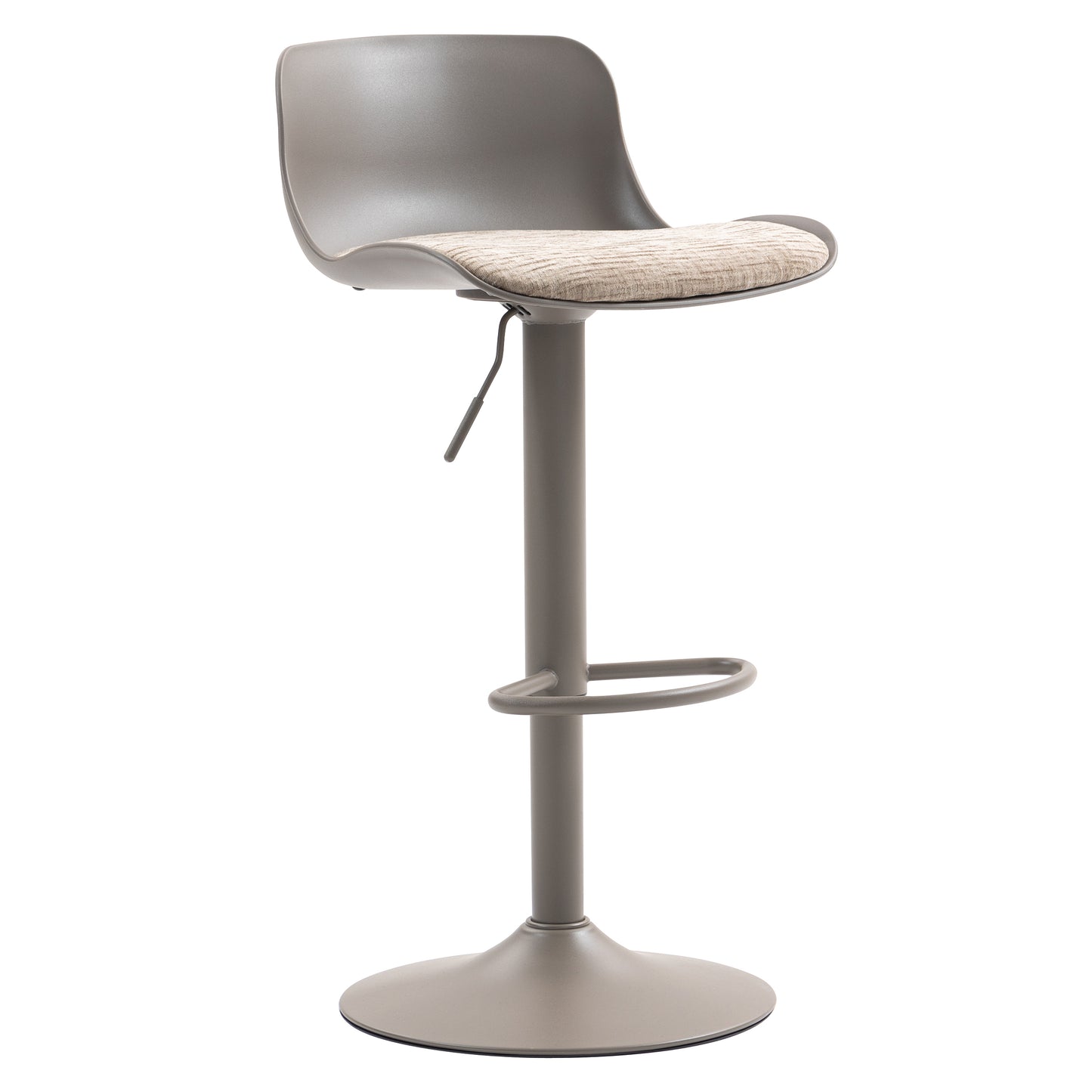 CHOTTO - Eri Adjustable Swivel Bar Stools with Padded Seat -Brown x 2