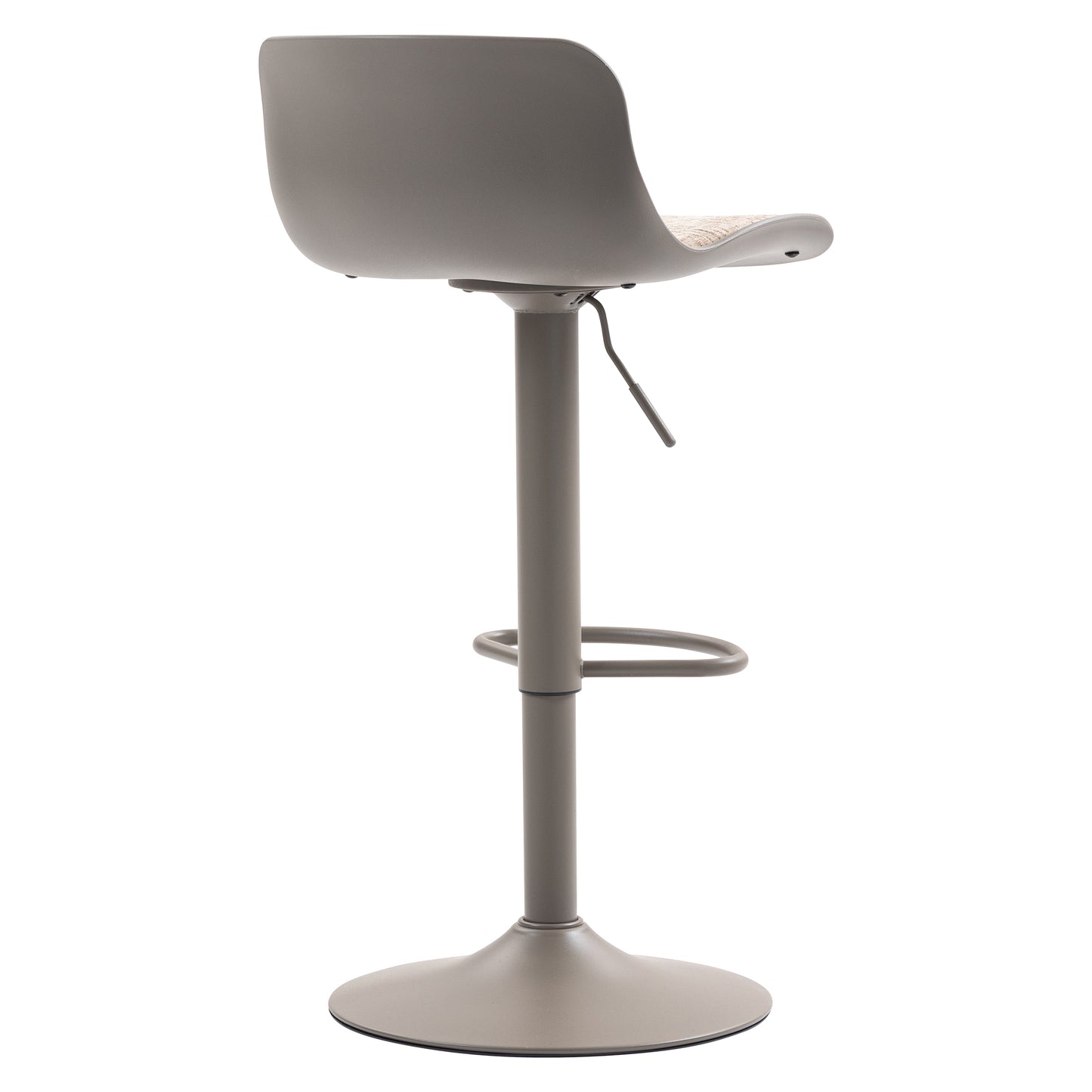 CHOTTO - Eri Adjustable Swivel Bar Stools with Padded Seat -Brown x 2