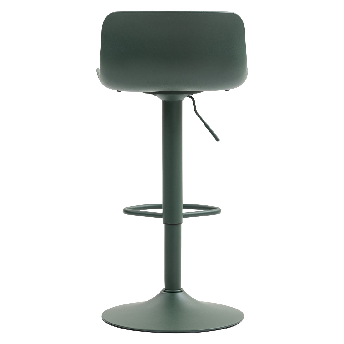 CHOTTO - Eri Adjustable Swivel Bar Stools with Padded Seat -Dark Green x 2