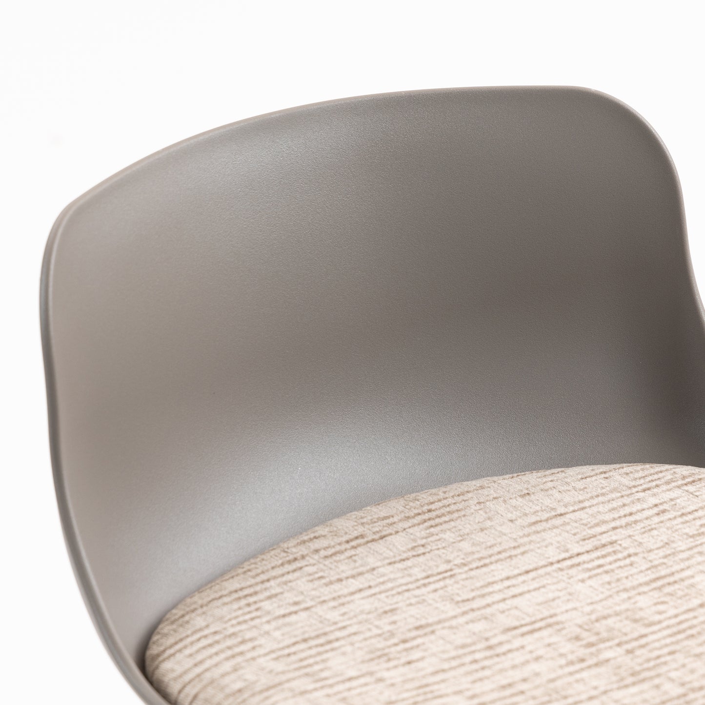 CHOTTO - Eri Adjustable Swivel Bar Stools with Padded Seat -Brown x 2