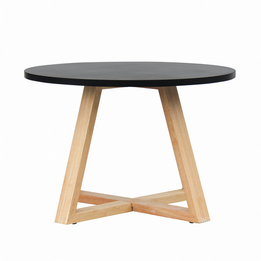 CHOTTO - Juji Round Top Coffee Table - Black - 60cm