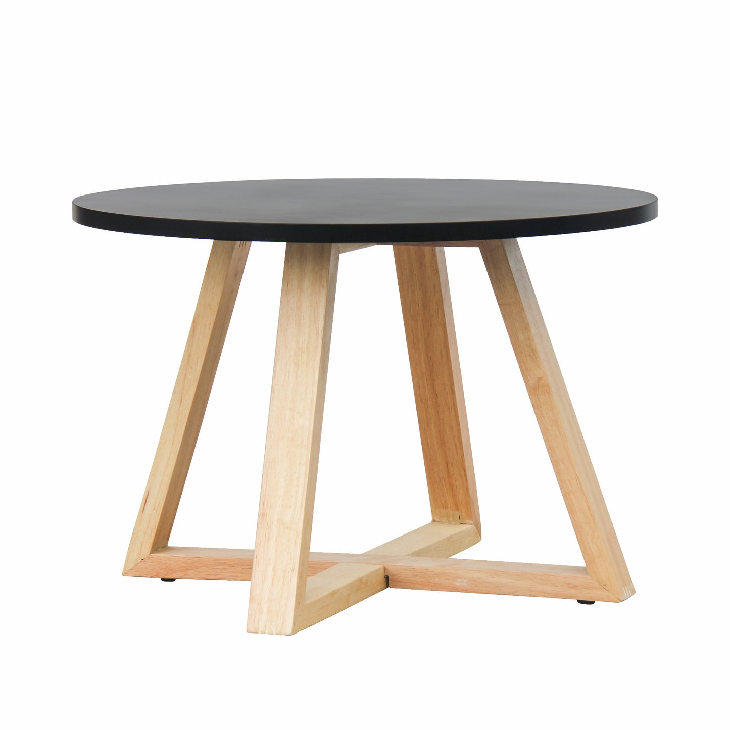 CHOTTO - Juji Round Top Coffee Table - Black - 60cm