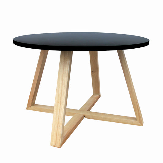CHOTTO - Juji Round Top Coffee Table - Black - 70cm