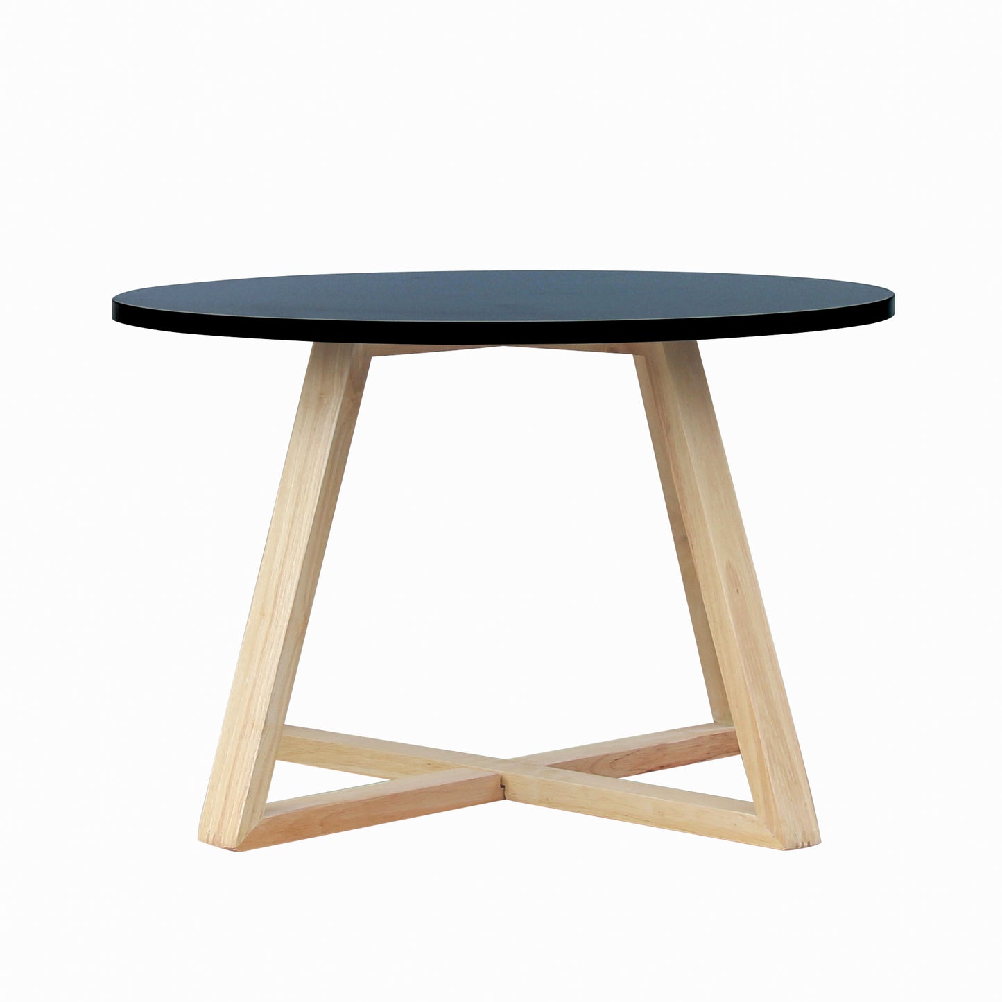 CHOTTO - Juji Round Top Coffee Table - Black - 70cm