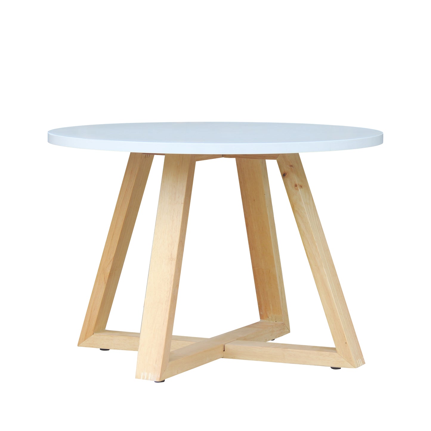 CHOTTO - Juji Round Top Coffee Table - White - 60cm