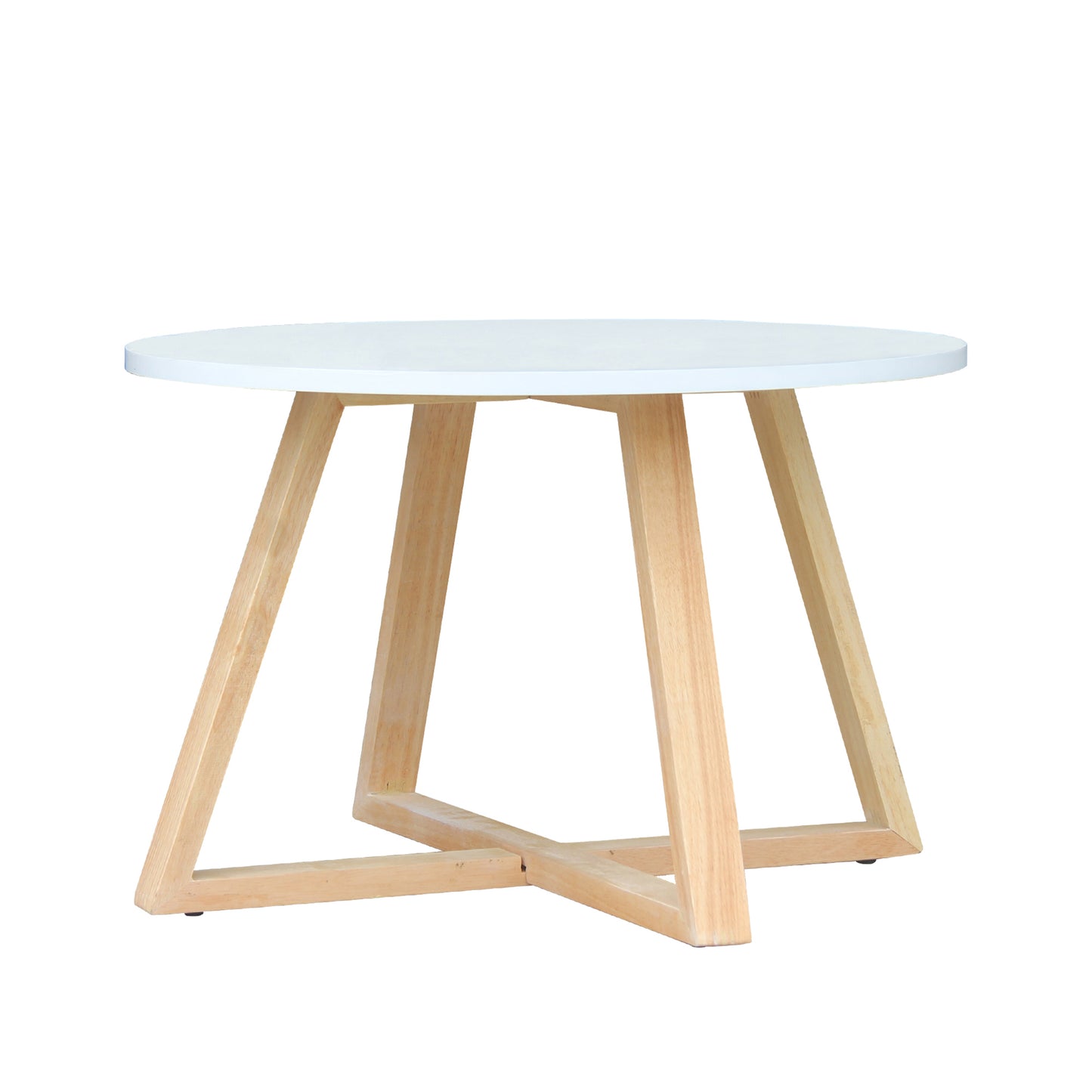 CHOTTO - Juji Round Top Coffee Table - White - 70cm