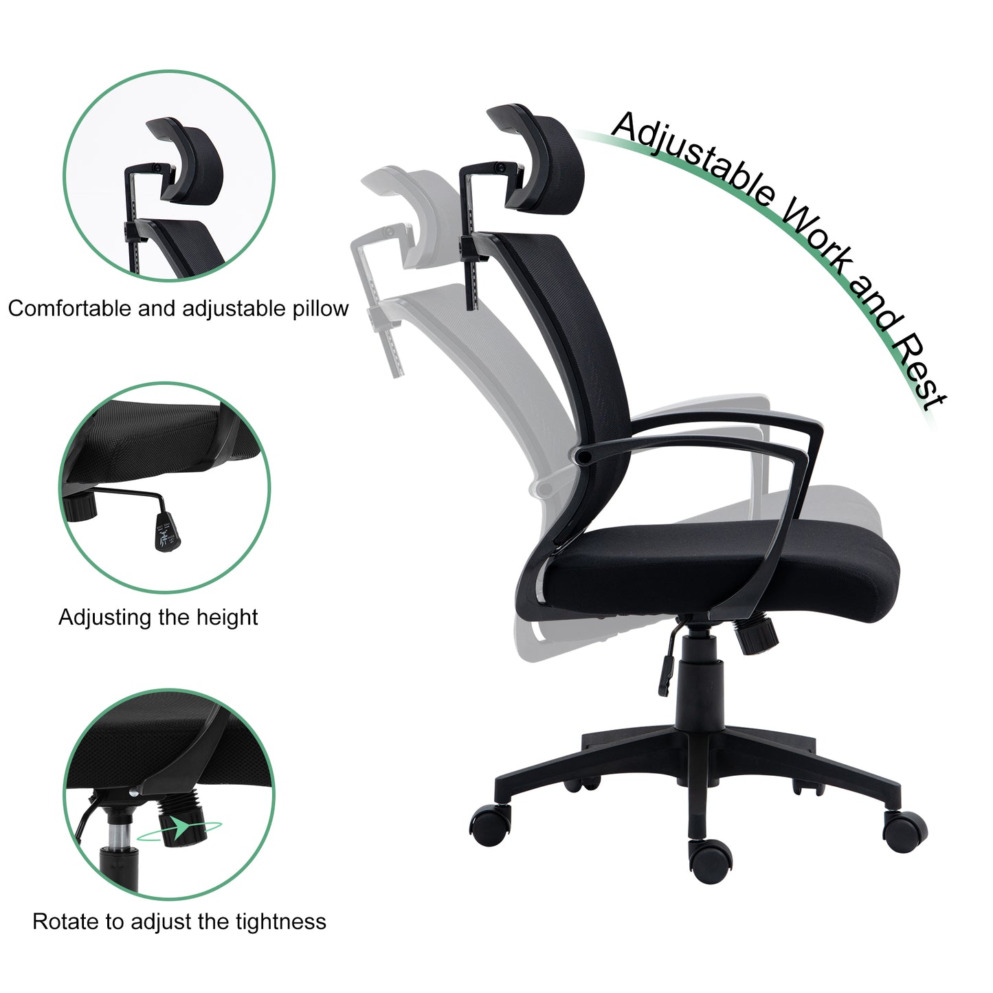 CHOTTO - Musashi Office Chair - Black