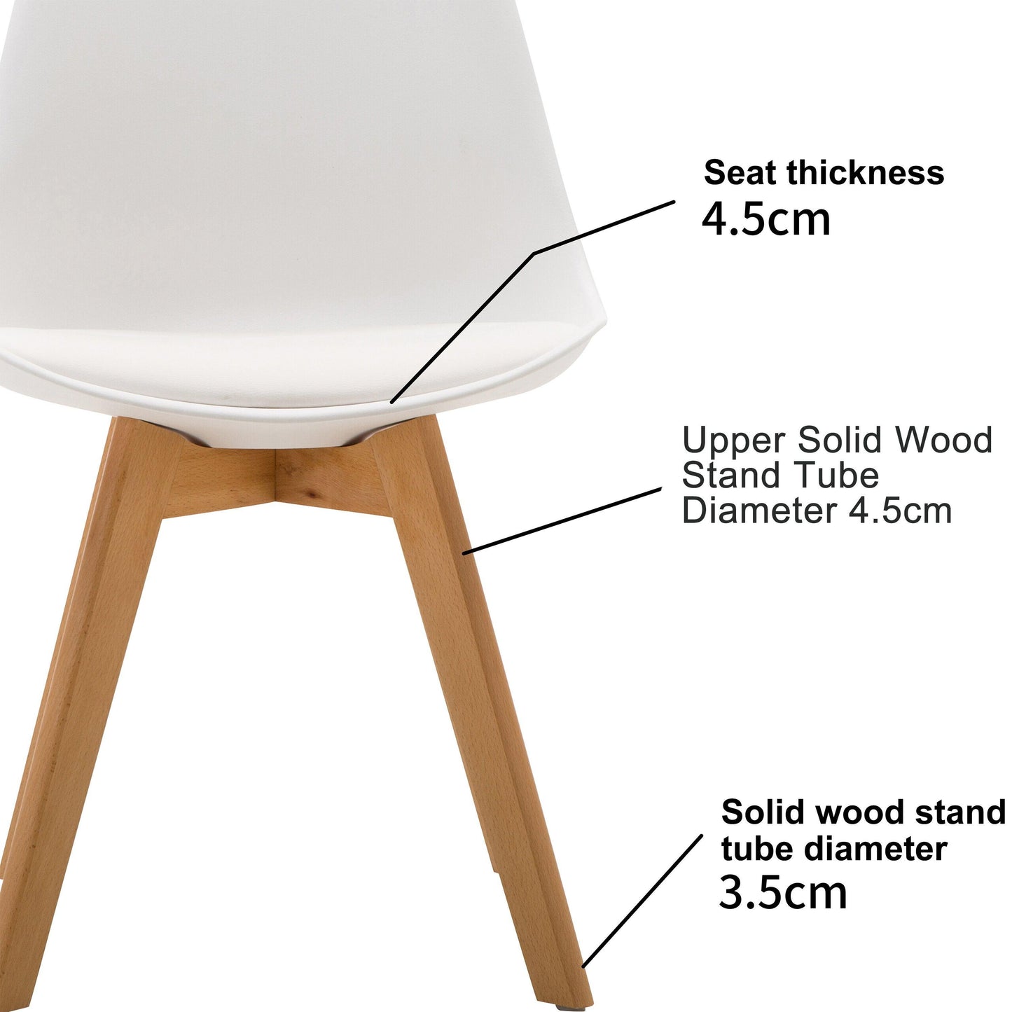 Ando Dining Chairs - White x 4 - Chotto Furniture