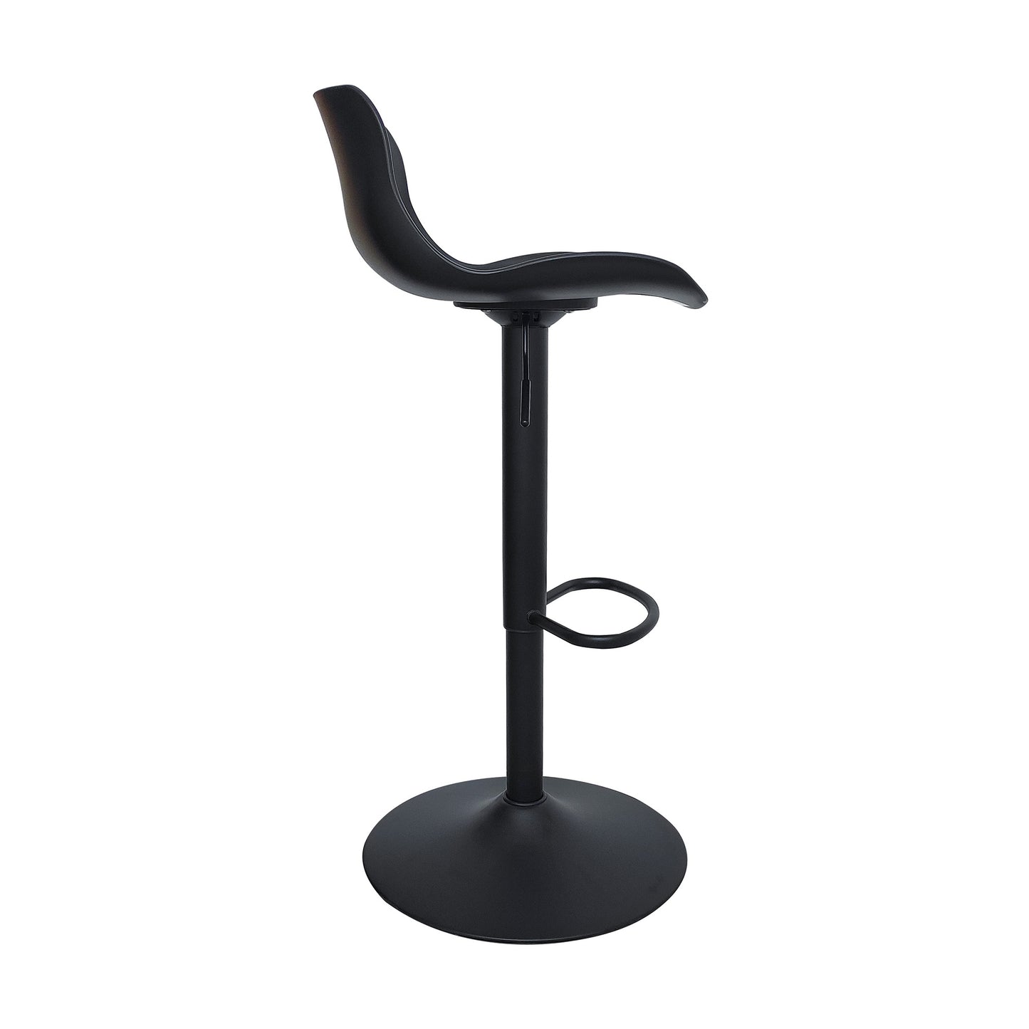 CHOTTO - Eri Adjustable Swivel Bar Stools -Black x 3