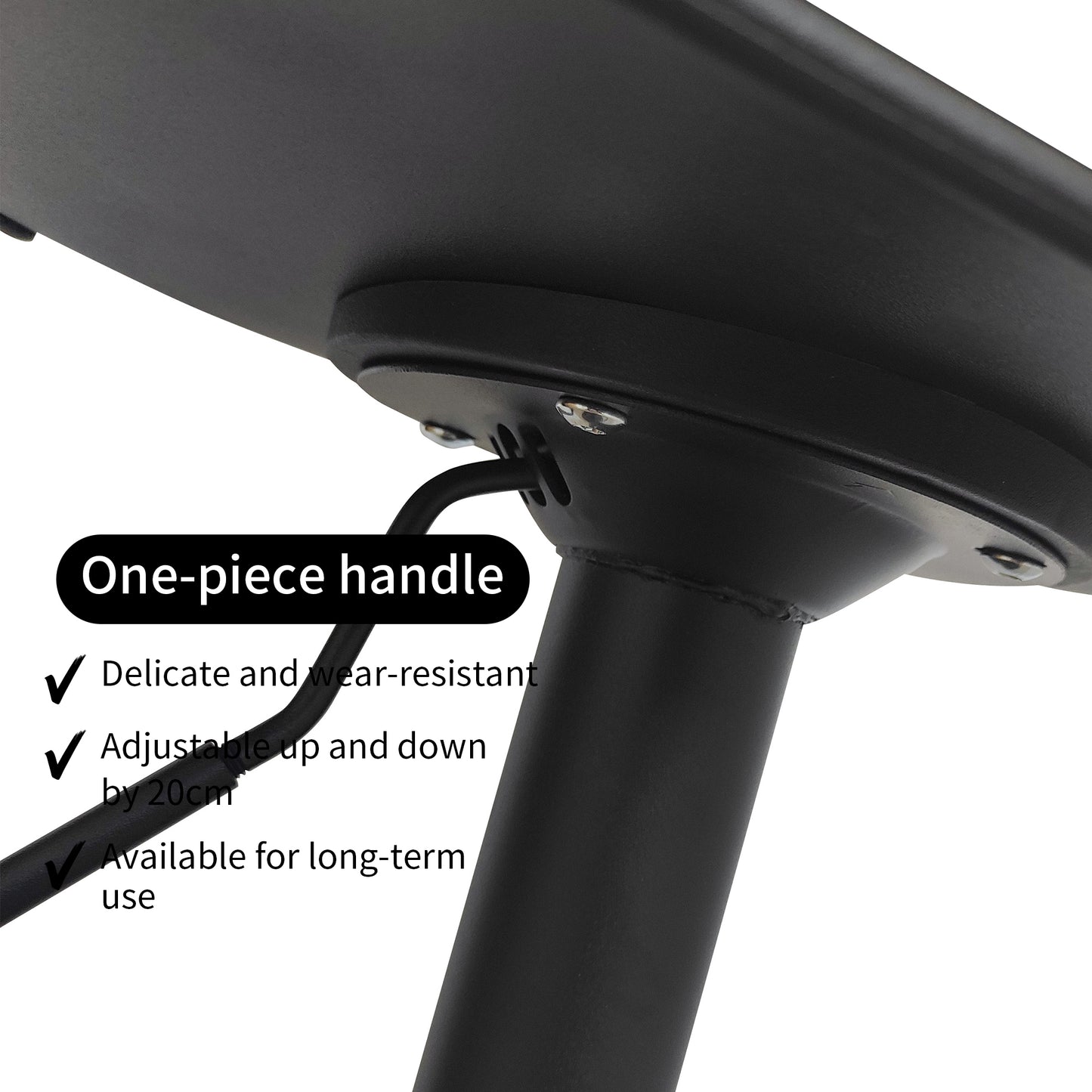 CHOTTO - Eri Adjustable Swivel Bar Stools -Black x 3