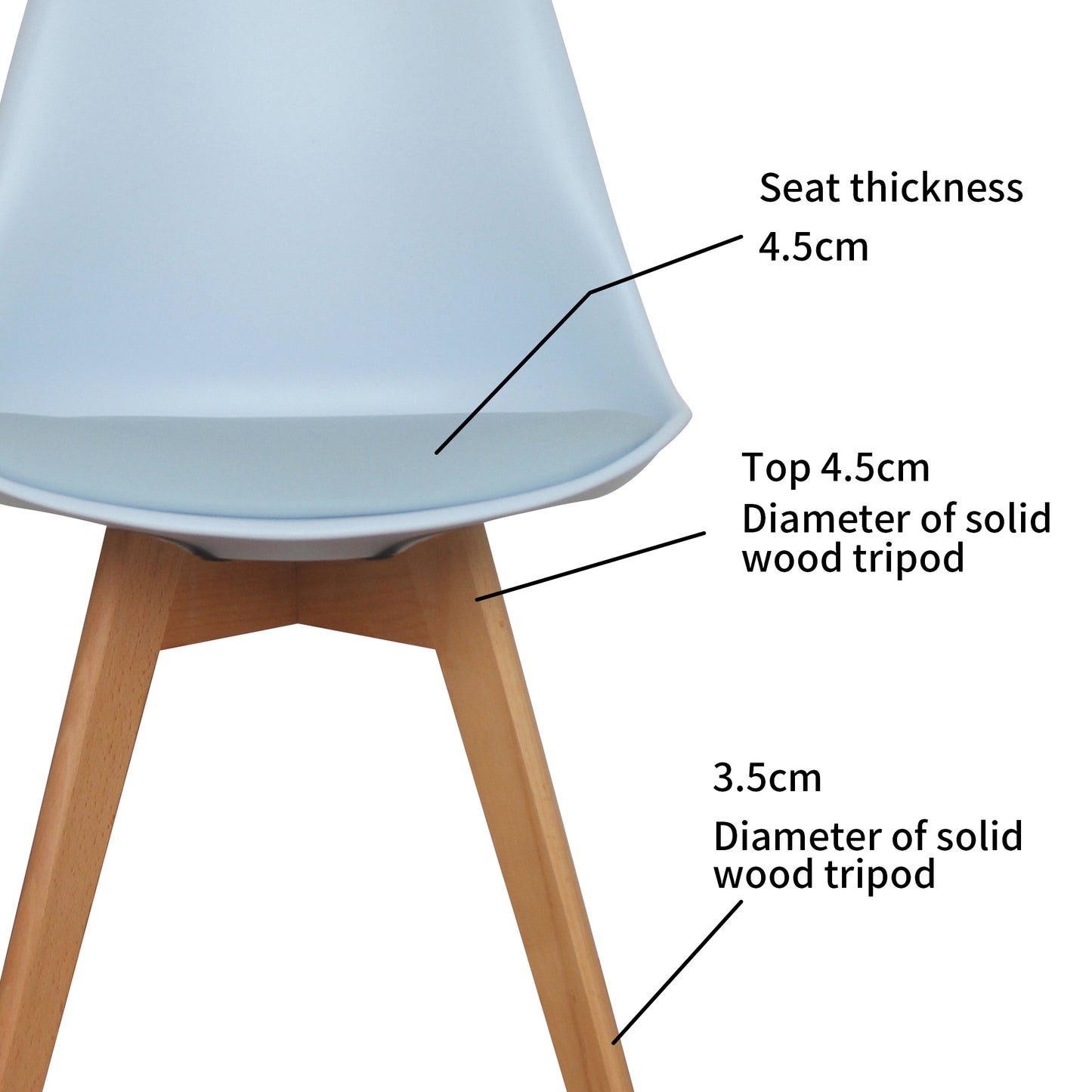 CHOTTO - Ando Dining Chairs - Baby Blue x 2