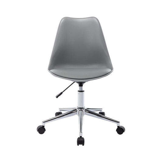 Ando Office Desk Chair with Vegan Leather Seat - Grey - Chotto Furniture