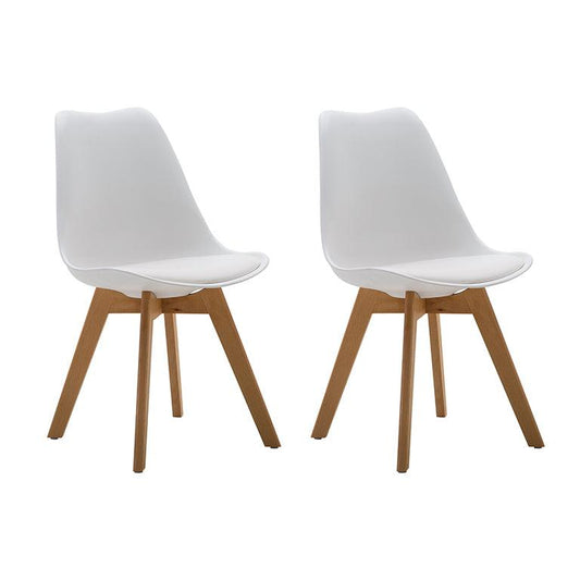 Ando Dining Chairs - White x 2 - Chotto Furniture