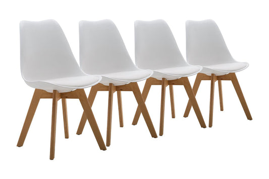 Ando Dining Chairs - White x 4 - Chotto Furniture
