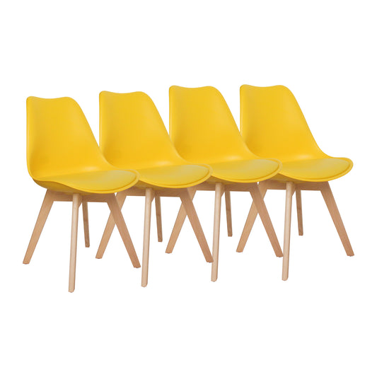 CHOTTO - Ando Dining Chairs - Yellow x 4