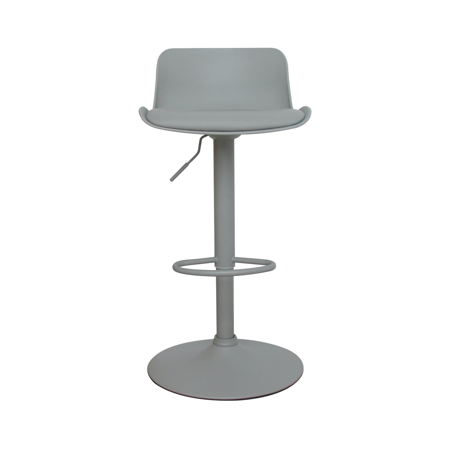 CHOTTO - Eri Adjustable Swivel Bar Stools with Padded Seat -Grey x 2