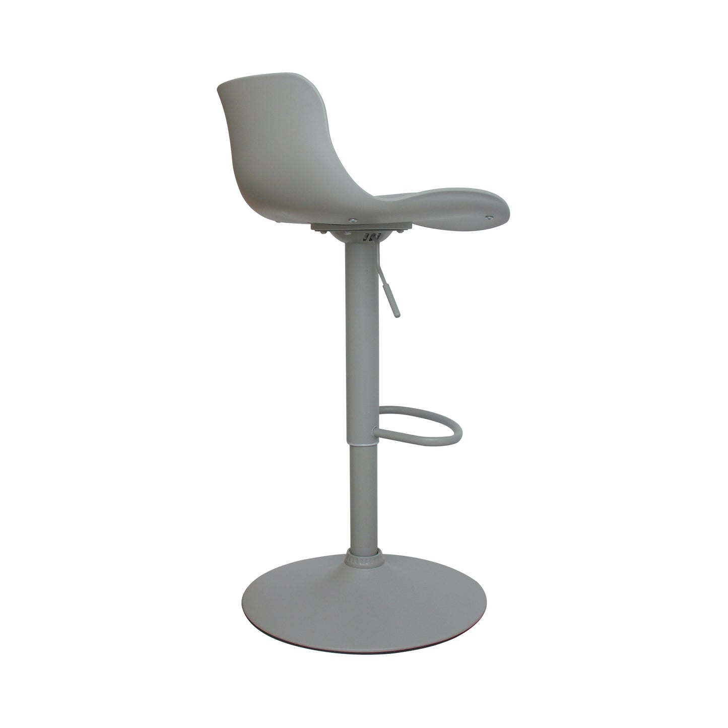 CHOTTO - Eri Adjustable Swivel Bar Stools with Padded Seat -Grey x 2