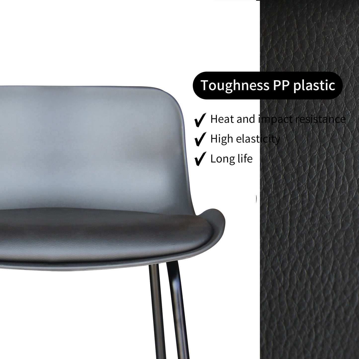 CHOTTO - Kaba Barstool - Black x 2