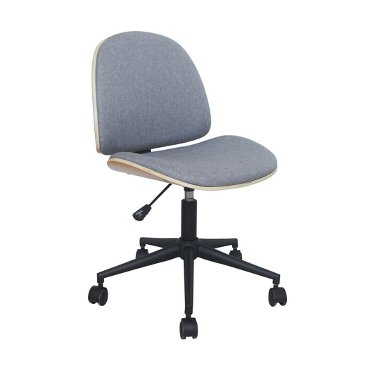 Mio Fabric Adjustable Swivel Office Chair - Grey - Chotto Furniture