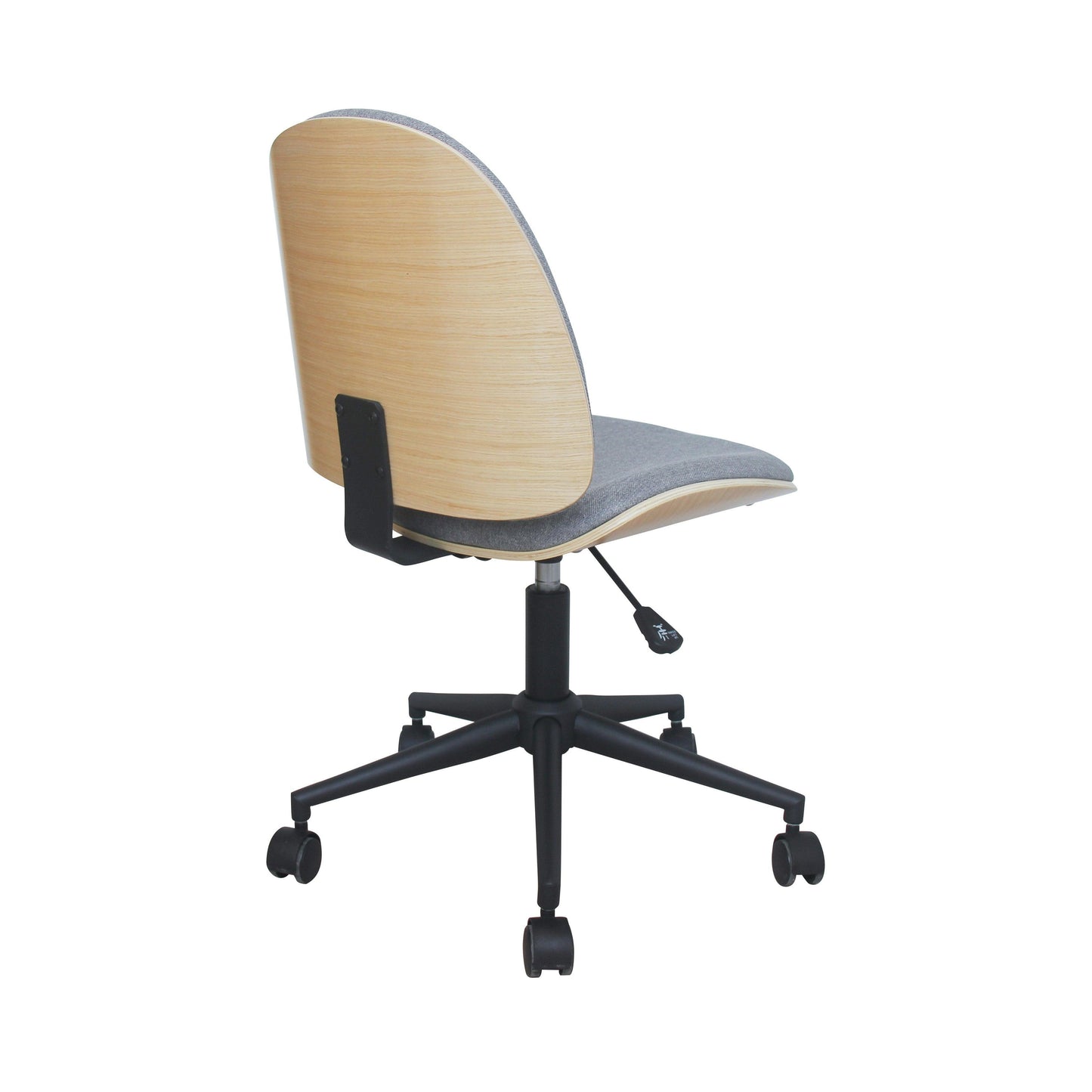 Mio Fabric Adjustable Swivel Office Chair - Grey - Chotto Furniture