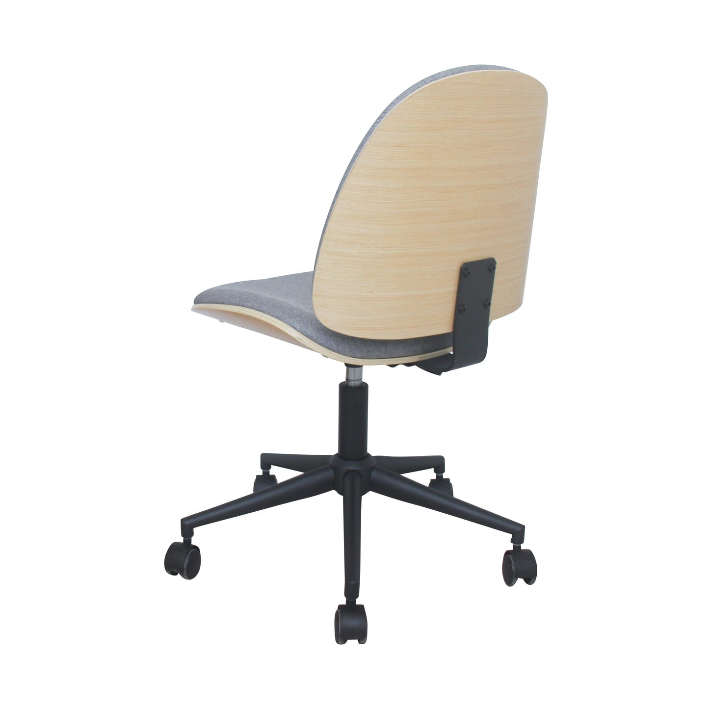 Mio Fabric Adjustable Swivel Office Chair - Grey - Chotto Furniture