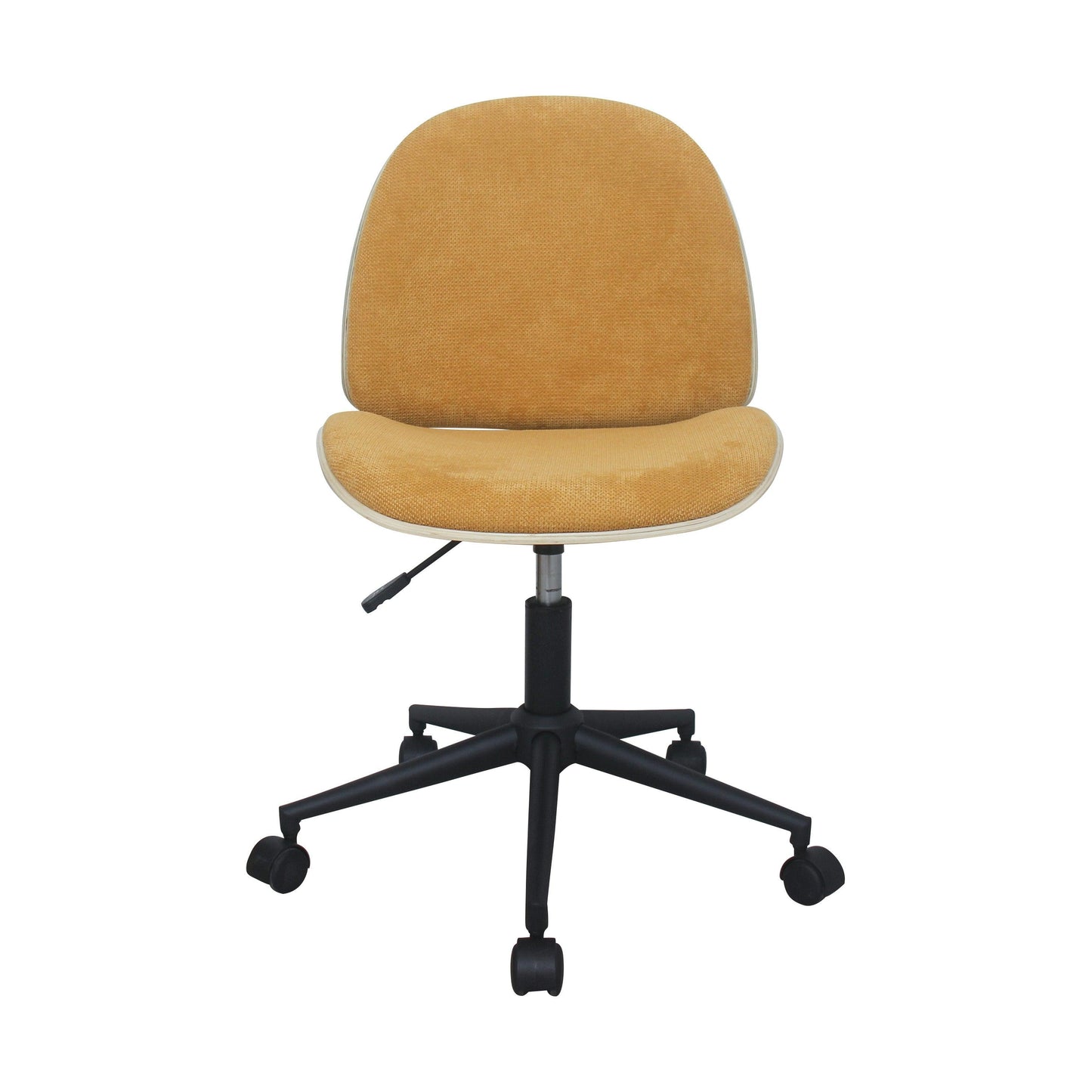 Mio Fabric Adjustable Swivel Office Chair - Yellow - Chotto Furniture