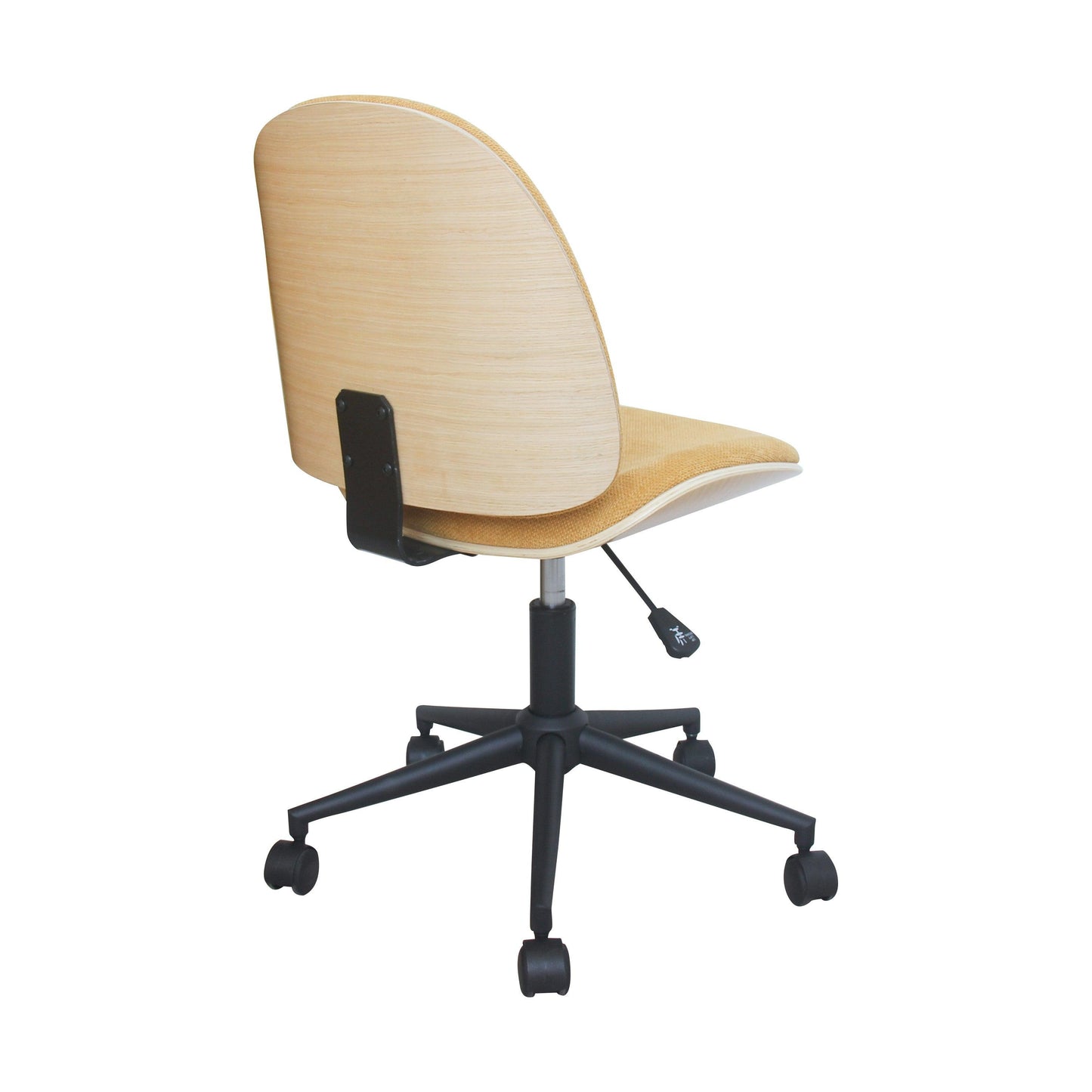 Mio Fabric Adjustable Swivel Office Chair - Yellow - Chotto Furniture