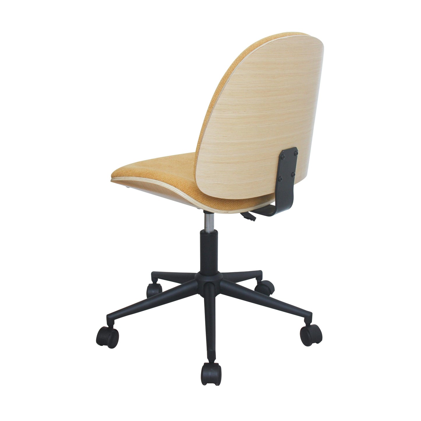 Mio Fabric Adjustable Swivel Office Chair - Yellow - Chotto Furniture