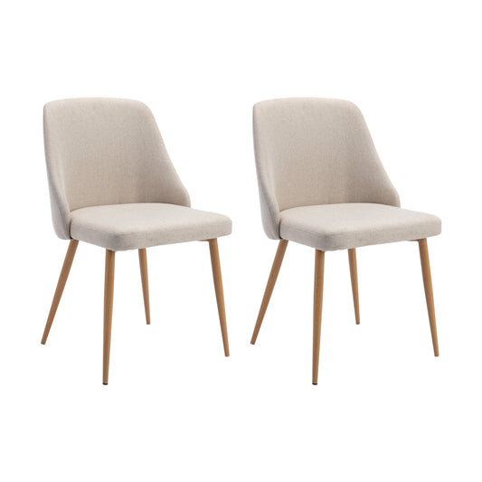 CHOTTO - Niko Dining Chairs - Beige (Set of 2)