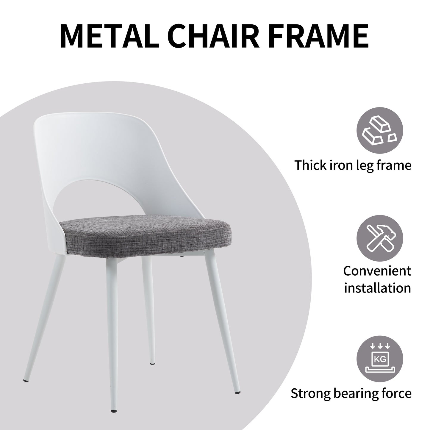 CHOTTO - Rei PP Dining Chair -White x 2