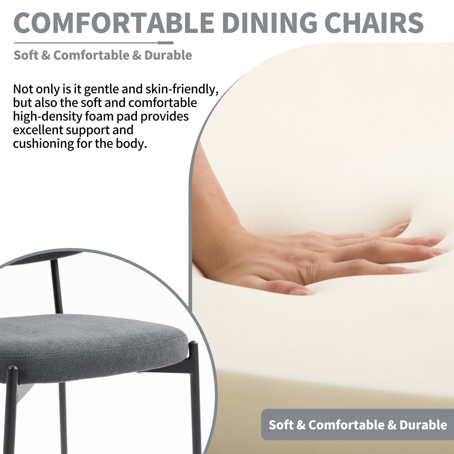 CHOTTO - Kaze Dining Chair - Grey (Set of 2)