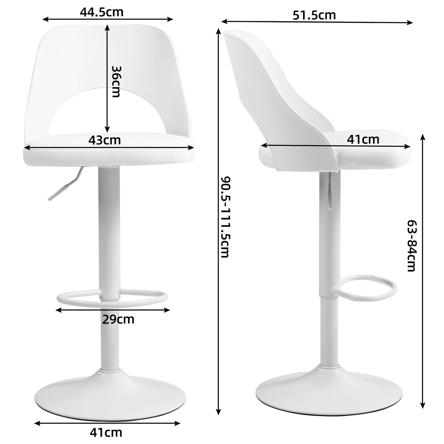 CHOTTO - Kumo Barstool - White X 2