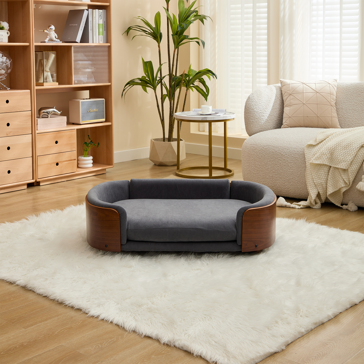 CHOTTO PET's - Fuwa Pet Sofa - Midium Dark Grey