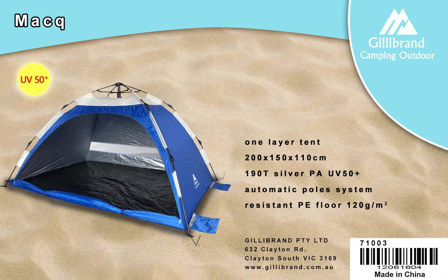 Chotto Outdoor - Macq (2 people) Beach Tent