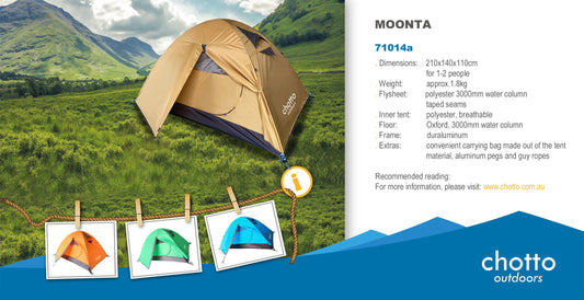 Chotto Outdoor - Moonta Camping Tent - Earthy Yellow