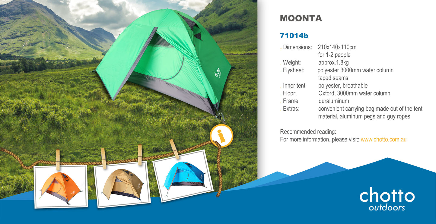 Chotto Outdoor - Moonta Camping Tent - Green