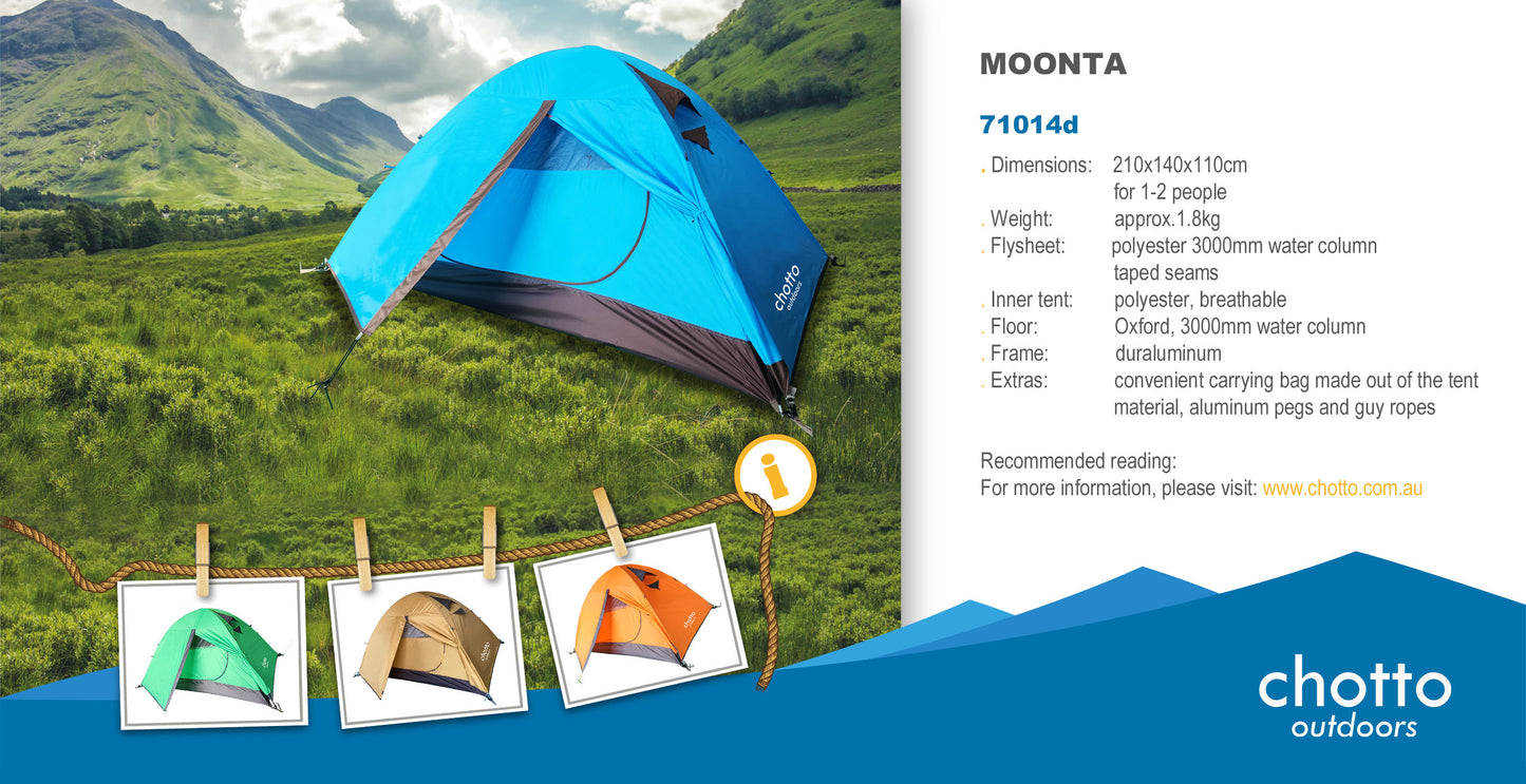 Chotto Outdoor - Moonta (2 people) Camping Tent - Blue