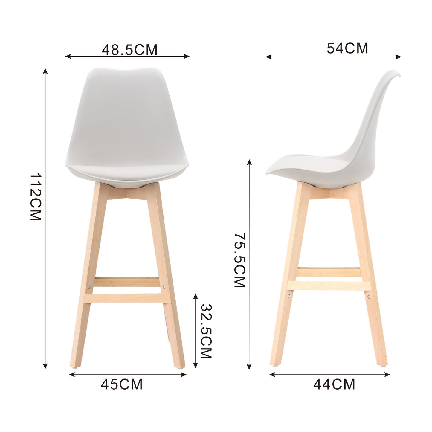 CHOTTO - Ando Barstool - White X 2