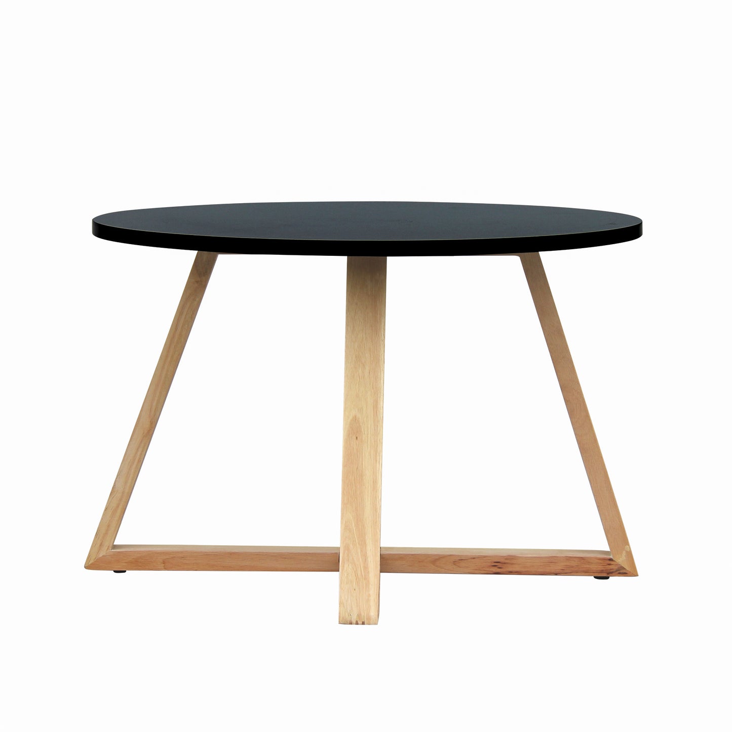 CHOTTO - Juji Round Top Coffee Table - Black - 70cm