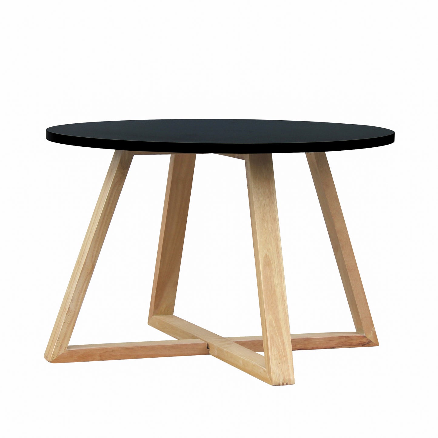 CHOTTO - Juji Round Top Coffee Table - Black - 70cm